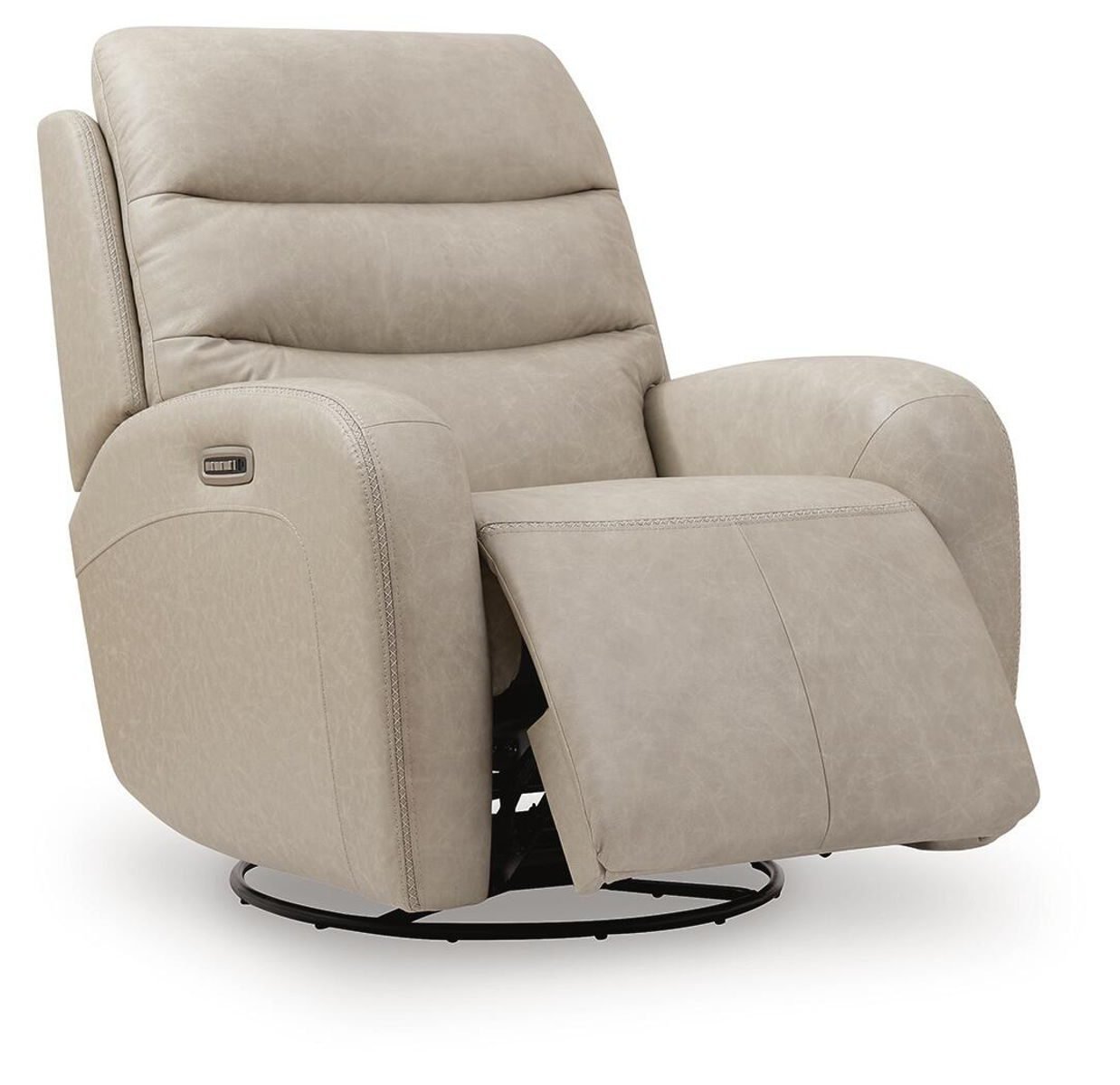Motion-Max - Swivel Glider Power Recliner - Stonewash - Image 3