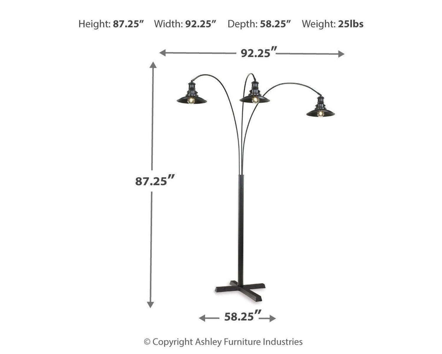 Sheriel - Metal Arc Lamp - Black - Image 3
