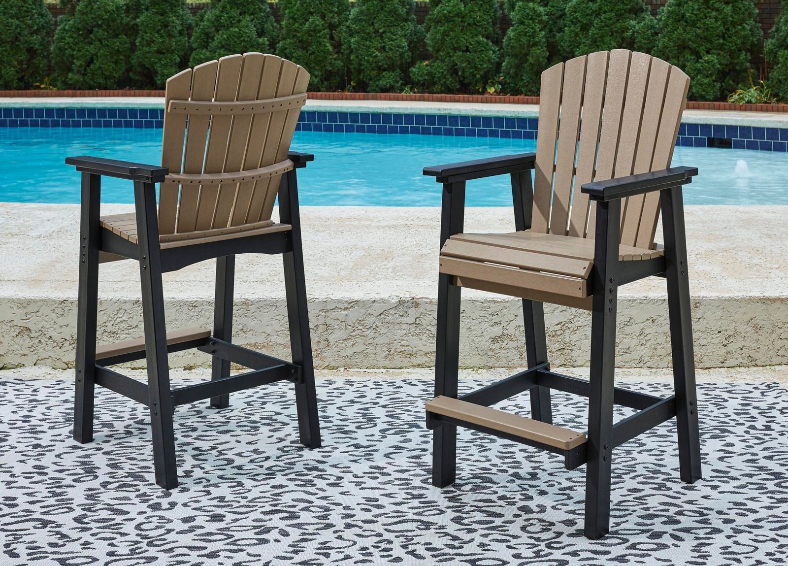 Fairen Trail - Tall Barstool (Set of 2) - Black / Driftwood - Image 4