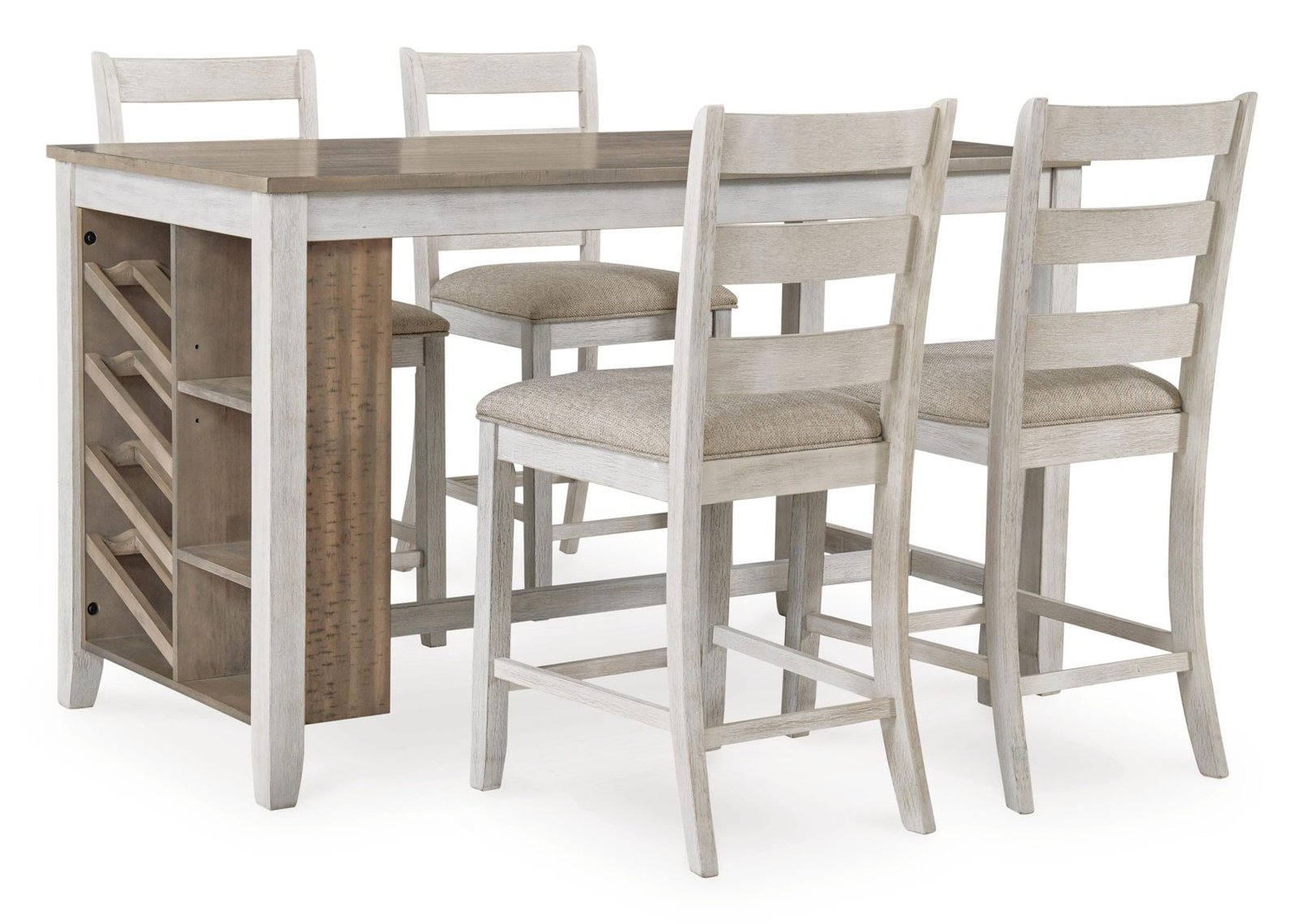 Skempton - Rectangular Counter Table With Storage - White - Image 3