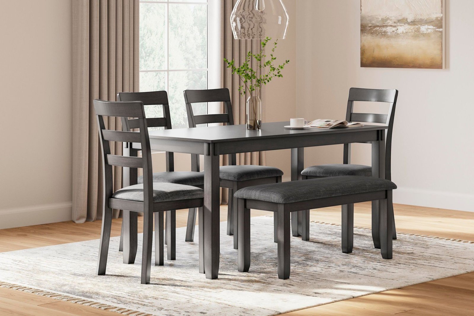 Bridson - RECT DRM Table Set (Set of 6) - Gray - Image 4