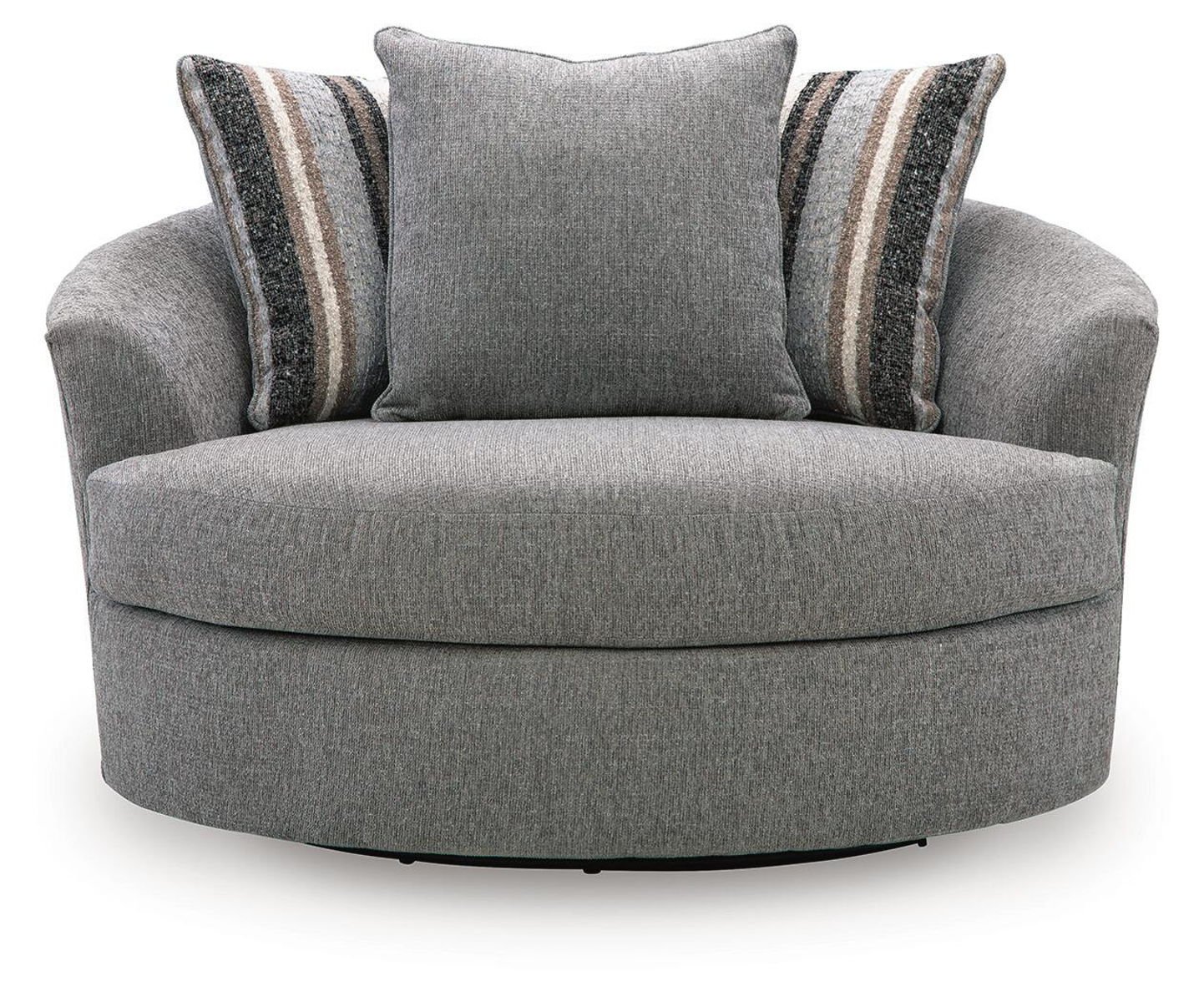 Creston Heights - Oversized Swivel Accent Chair - Smolder - Image 4