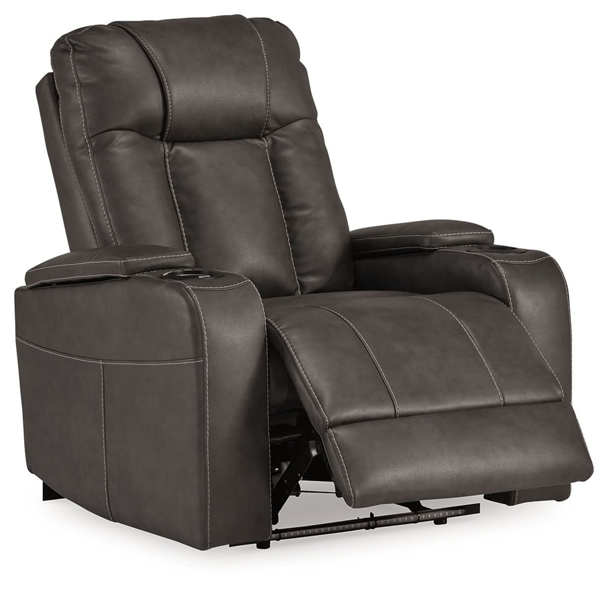 Feazada - Power Recliner With Adj Headrest - Shadow - Image 3