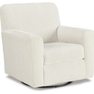 Herstow - Swivel Glider Accent Chair - Ivory