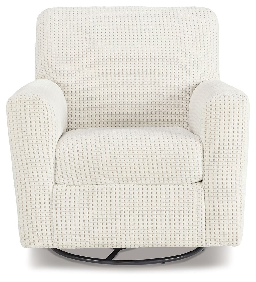 Herstow - Swivel Glider Accent Chair - Ivory - Image 3