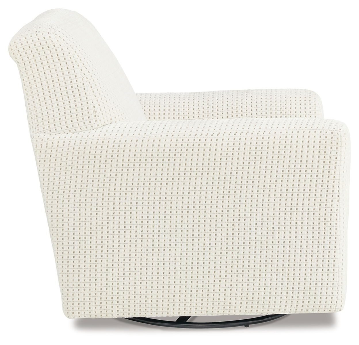 Herstow - Swivel Glider Accent Chair - Ivory - Image 4