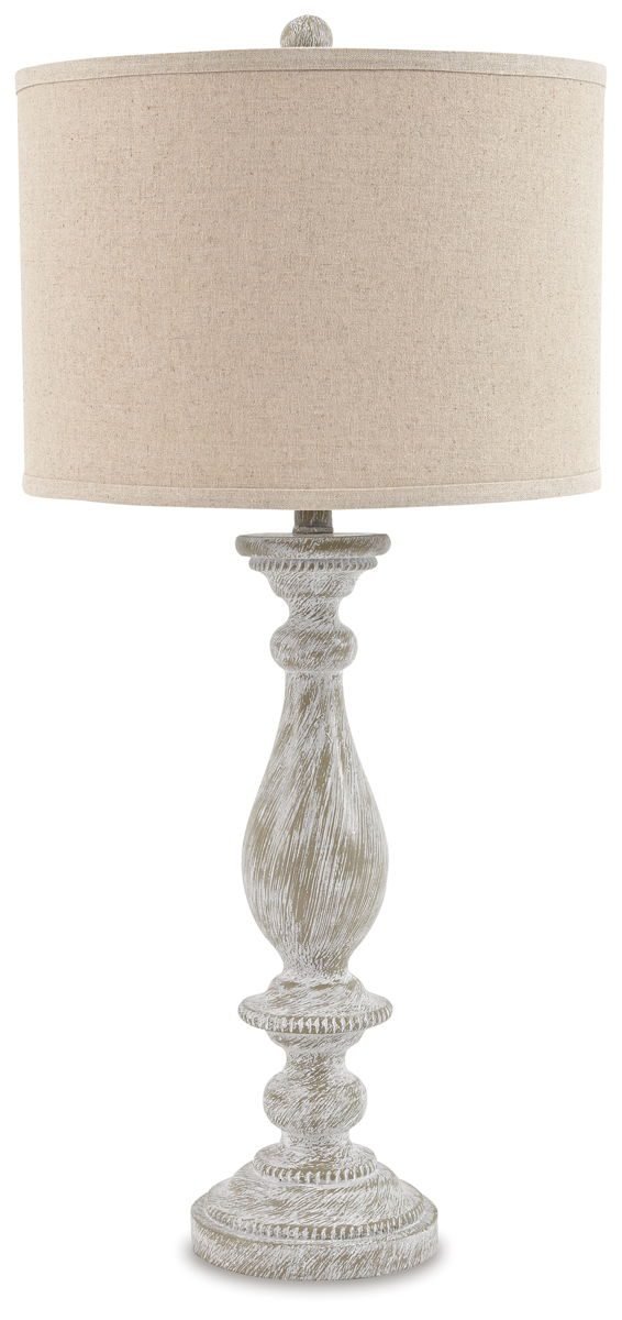 Bernadate - Poly Table Lamp (Set of 2) - Whitewash - Image 2