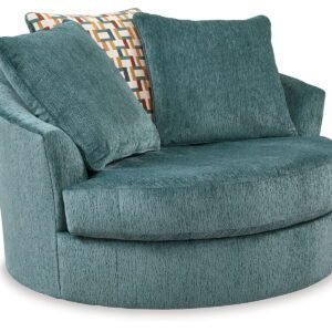 Laylabrook - Oversized Swivel Accent Chair - Teal