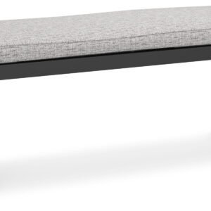 Beachcroft - Bench With Cushion - Black / Light Gray
