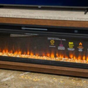 Hadonna - XL TV Stand With Fireplace Option - Brown