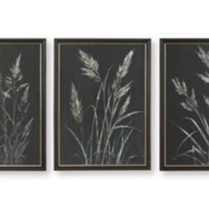 Janisburg - Wall Art Set (Set of 3) - Black / White / Brown