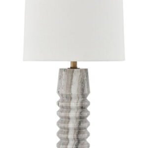 Desmont - Marble Table Lamp - White / Beige / Gray