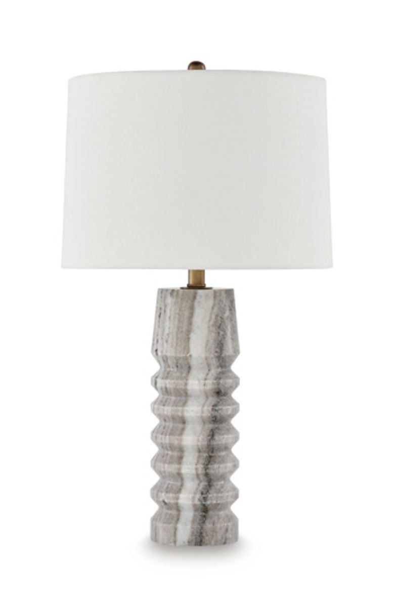Desmont - Marble Table Lamp - White / Beige / Gray