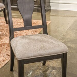 Wickenger - Dining Upholstered Side Chair (Set of 2) - Light Gray / Dark Brown