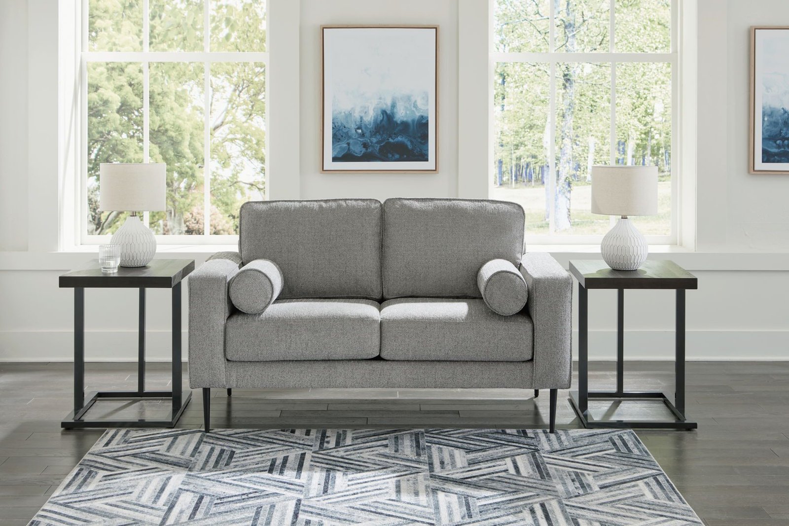 Hazela - Loveseat - Charcoal - Image 2