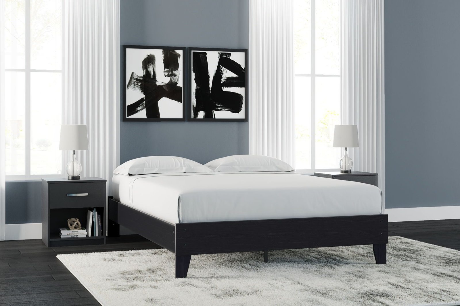 Finch - Queen Platform Bed - Black - Image 3
