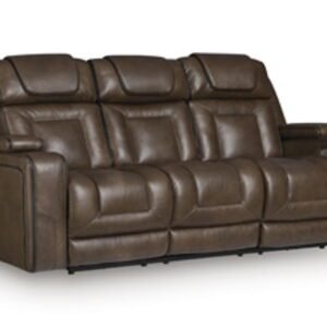 Mestrino - Power Recline Sofa With Adjustable Headrest - Hickory