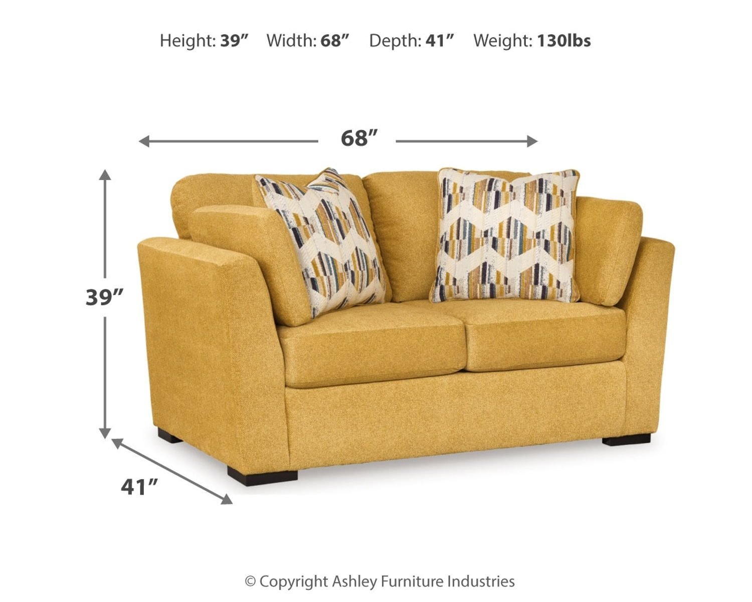Keerwick - Loveseat - Sunflower - Image 2