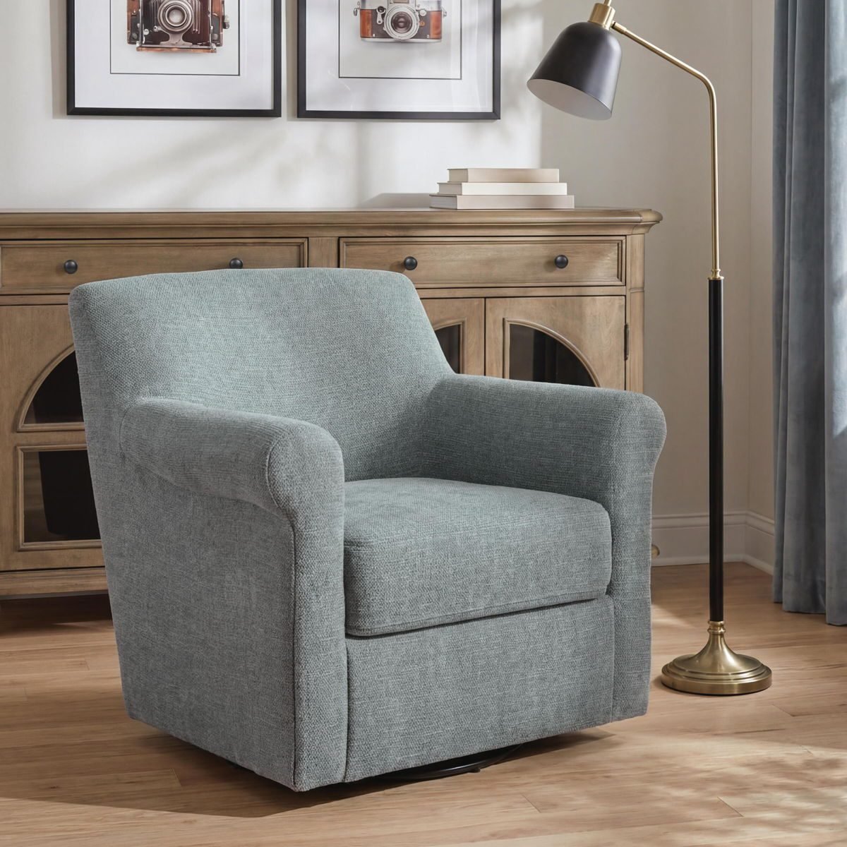 Horlando - Swivel Accent Chair - Oxford - Image 2