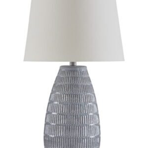 Kaidins - Ceramic Table Lamp - White / Blue