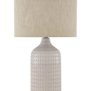 Capwich - Ceramic Table Lamp - Beige / White