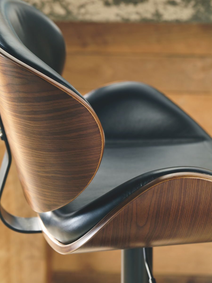 Bellatier - Tall UPH Swivel Barstool - Brown - Image 3
