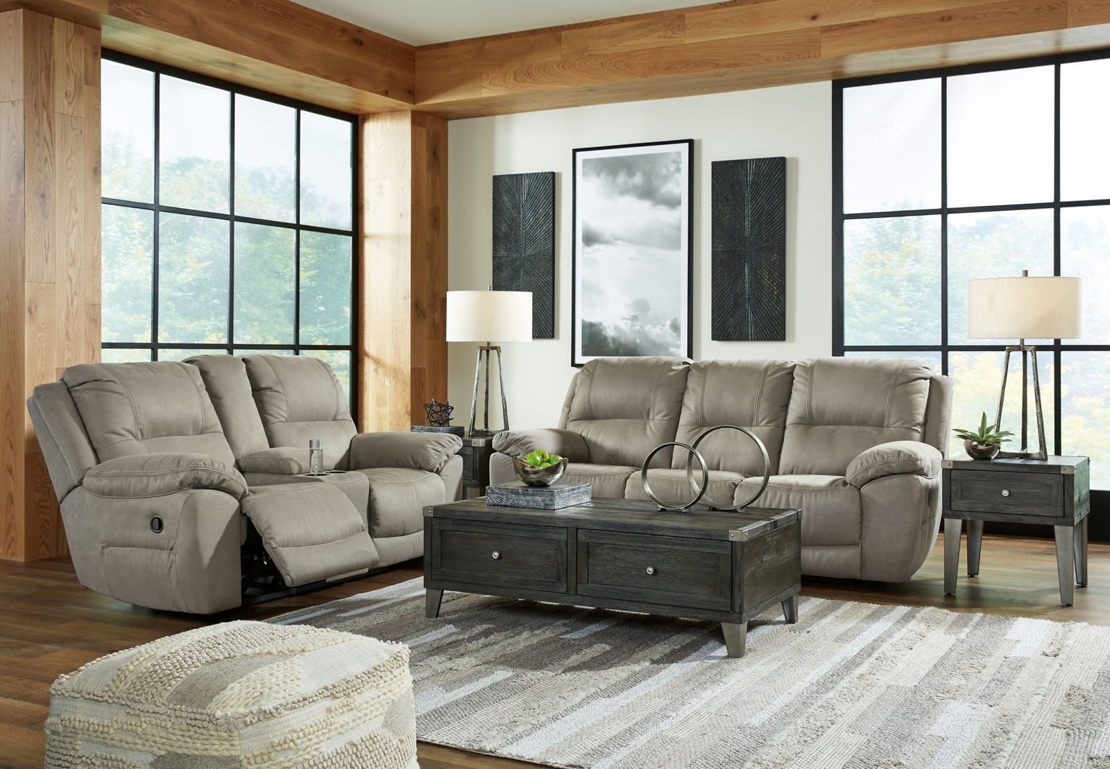 Next-Gen Gaucho - 2 Pc. - Reclining Sofa, Loveseat - Putty - Image 4