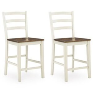 Brinfern - Barstool (Set of 2) - Brown / Antique White