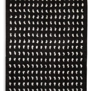 Minston - 5' x 7' Rug - Black / White