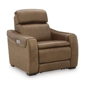 Mod Media - Power Recliner With Adjustable Headrest - Saddle