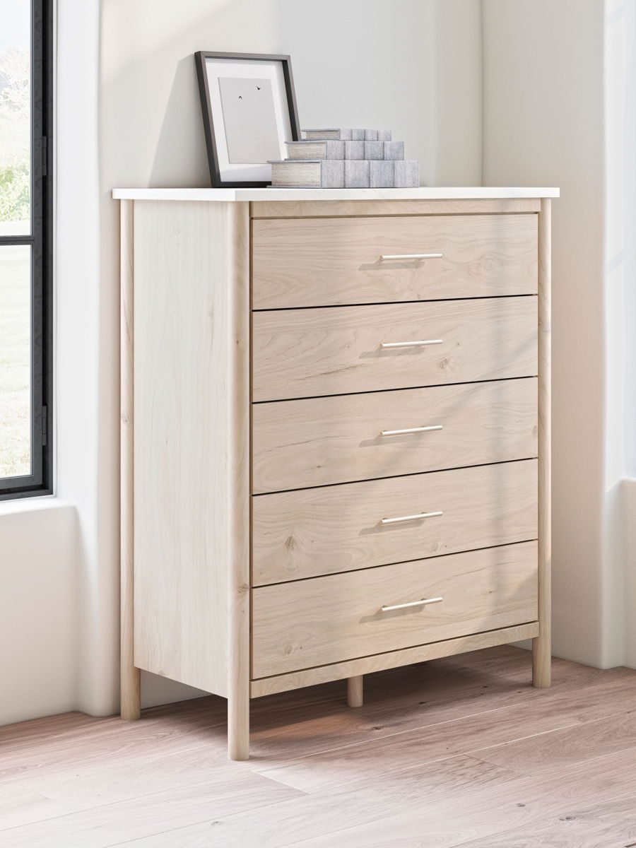 Cadmori - Five Drawer Wide Chest - Two-Tone - Image 3