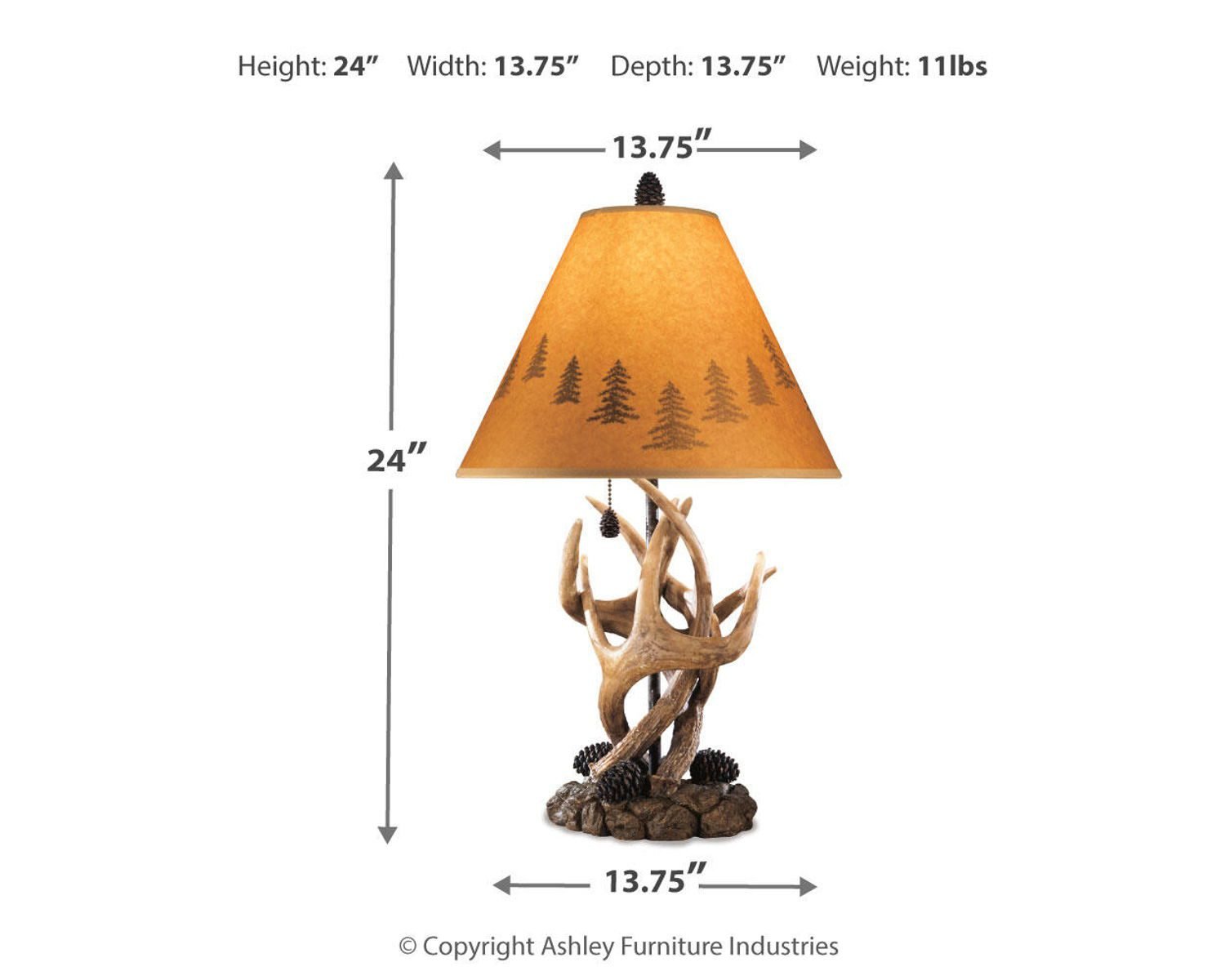 Derek - Poly Table Lamp (Set of 2) - Brown - Image 2