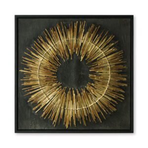 Buddins - Wall Art - Black / Gold Finish
