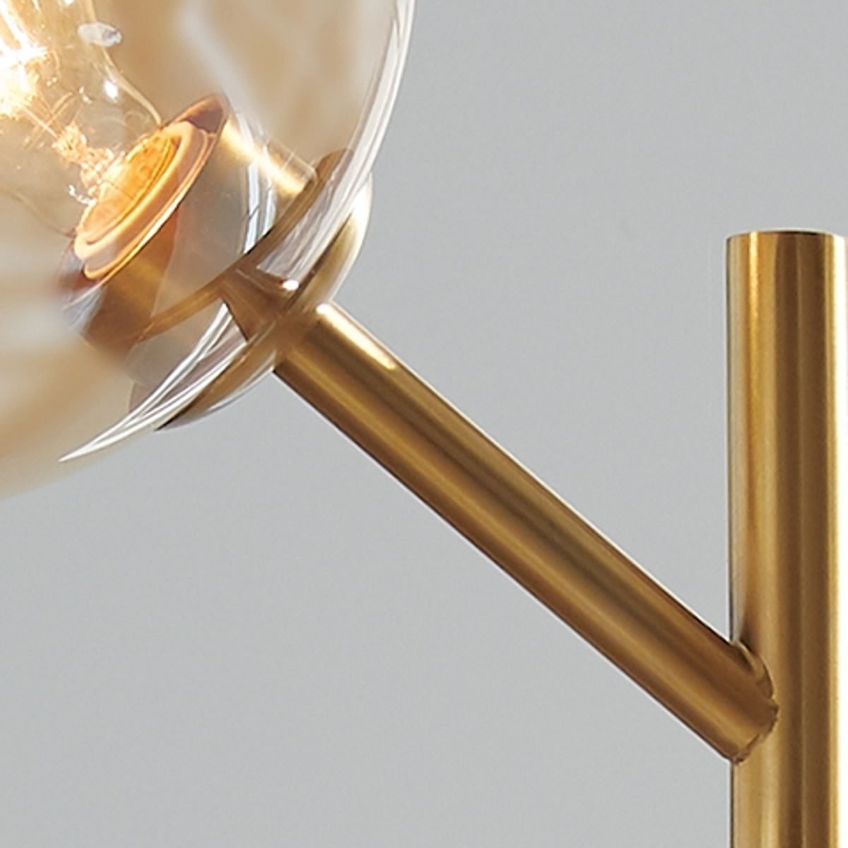 Abanson - Metal Floor Lamp - Amber / Gold Finish - Image 3