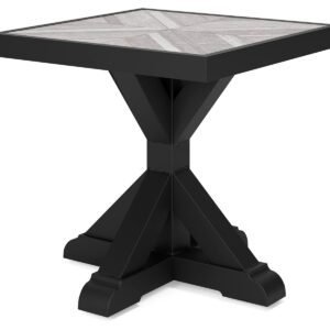 Beachcroft - Square End Table - Black / Light Gray