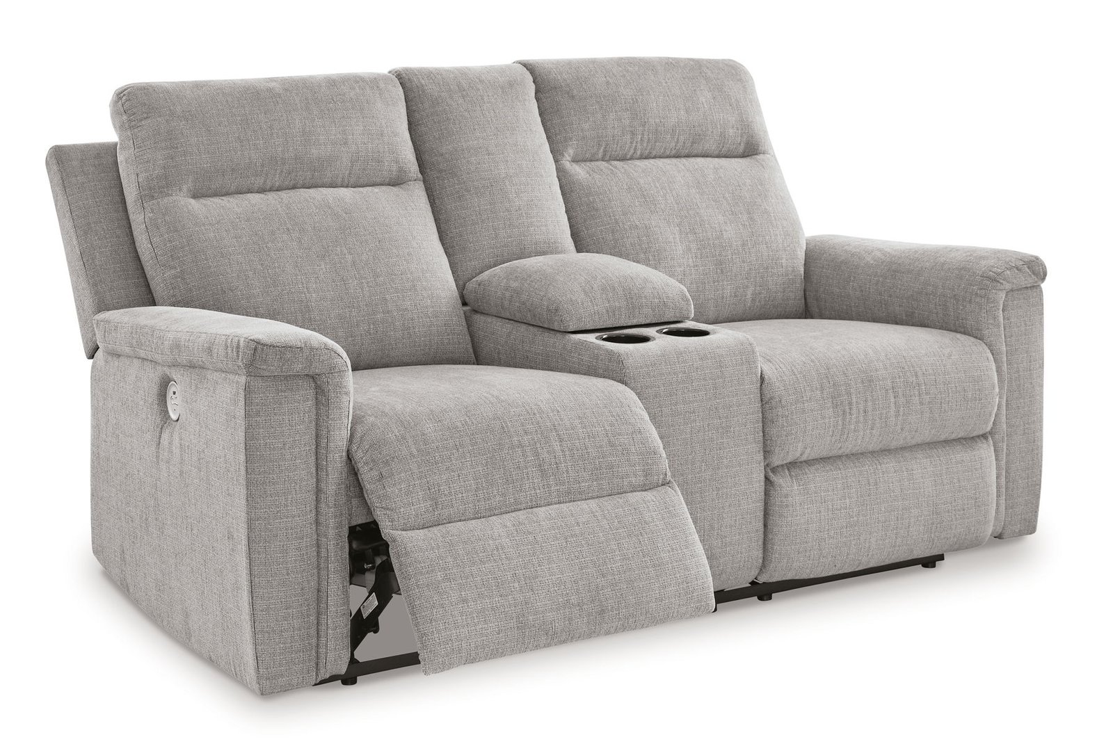 Barnsana - Dbl Power Reclining Loveseat with Console - Ash - Image 3