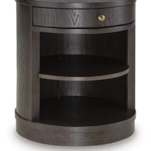 Leighmour - Accent Table - Dark Brown