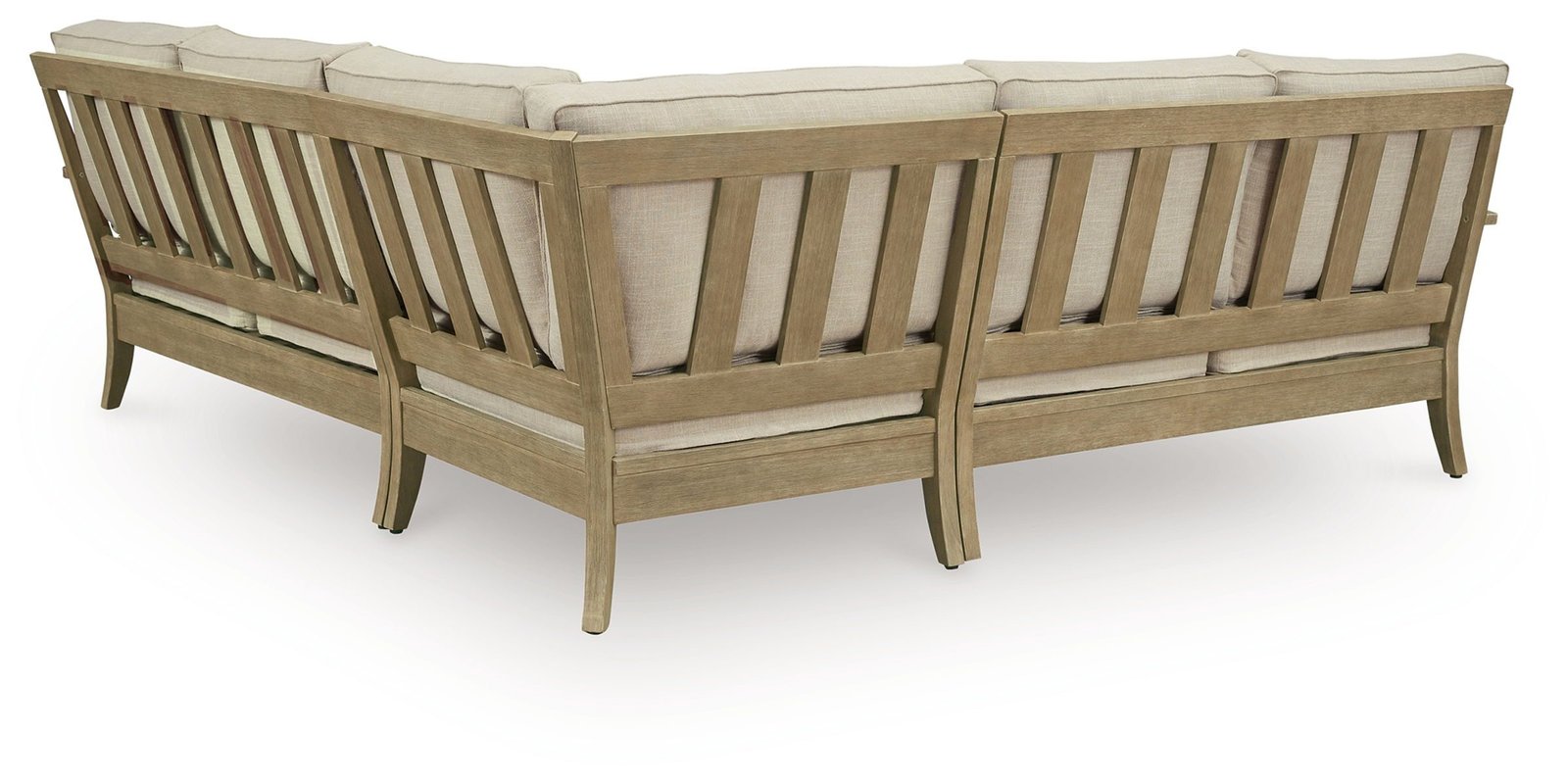 Clare View - 3-Piece Outdoor Sectional - Beige - Image 4