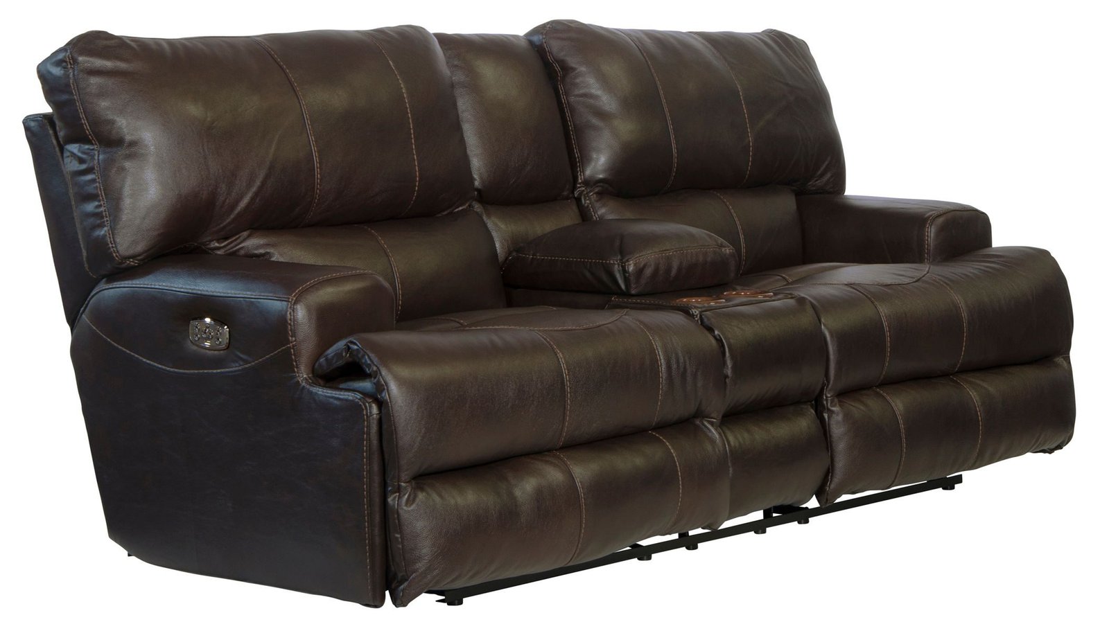 Wembley - Power Headrest With Lumbar Lay Flat Reclining Console Loveseat - Image 3