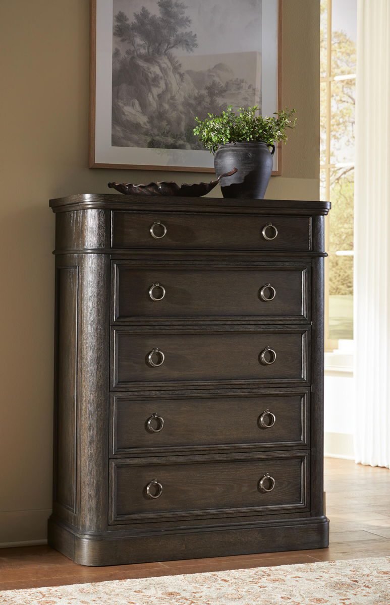 Wickenger - Five Drawer Chest - Dark Brown - Image 2