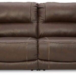 Dunleith - 2-Piece Power Reclining Loveseat - Chocolate