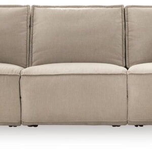 Carceri - 3-Piece Power Sectional Reclining Sofa With Armless Power Recliner - Cashmere