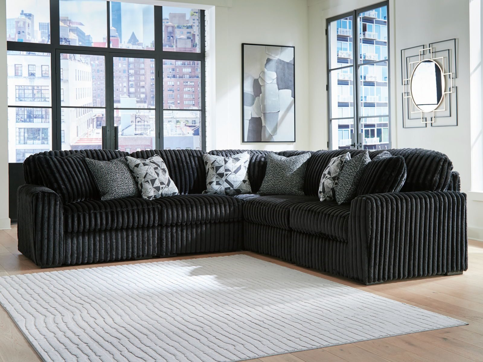Midnight-Madness - 5 Piece Sectional - Image 7