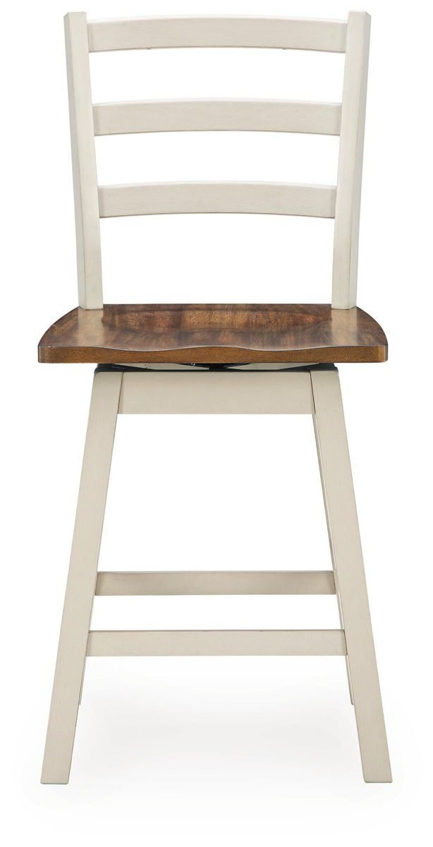 Brinfern - Swivel Stool (Set of 2) - Brown / Antique White - Image 3