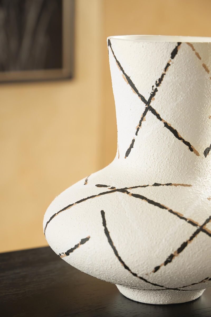 Brockford - Vase - Cream / Black / Brown - Image 4