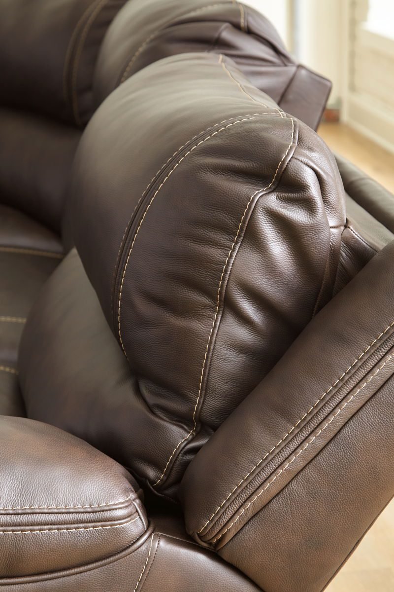 Dunleith - 2-Piece Power Reclining Loveseat - Chocolate - Image 4