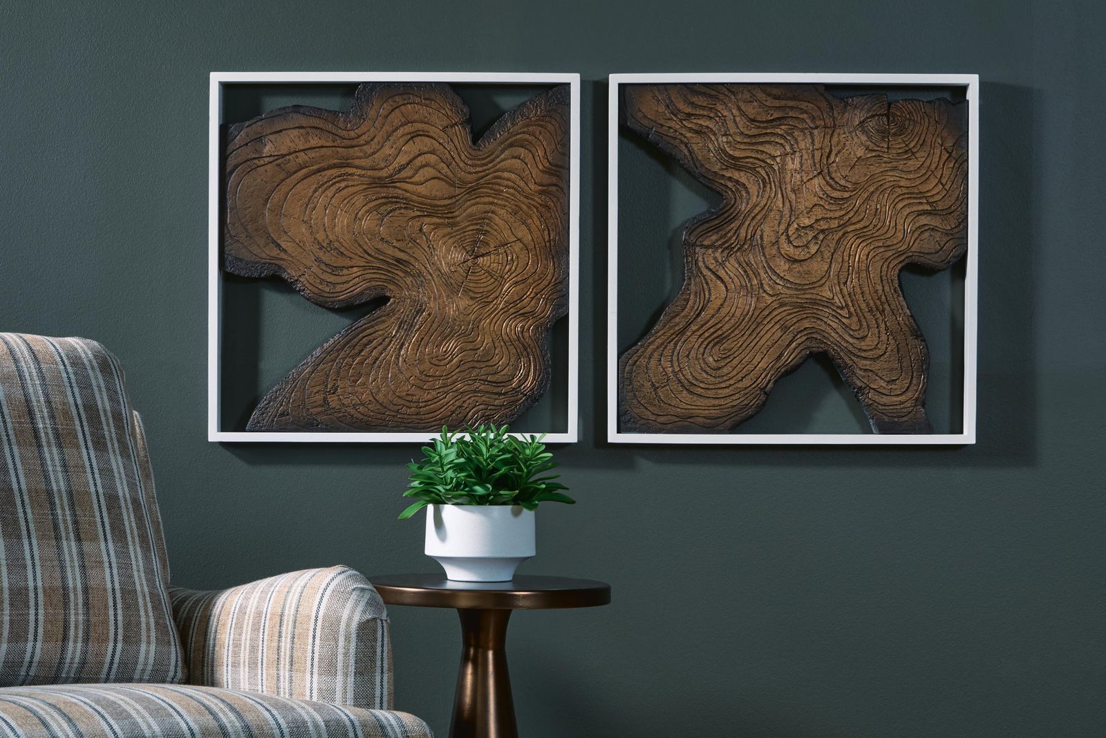 Landley - Wall Decor Set (Set of 2) - Brown / White - Image 2