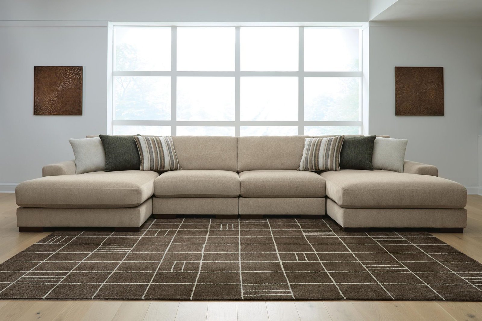 Linenhause - 4-Piece Double Chaise Sectional - Dune - Image 2