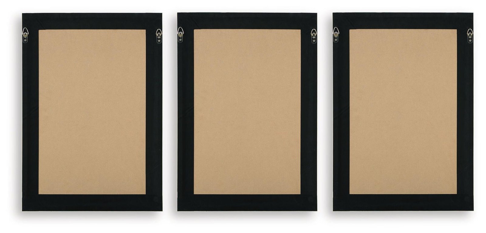 Huddwick - Wall Art Set (Set of 3) - Linen / Black - Image 2