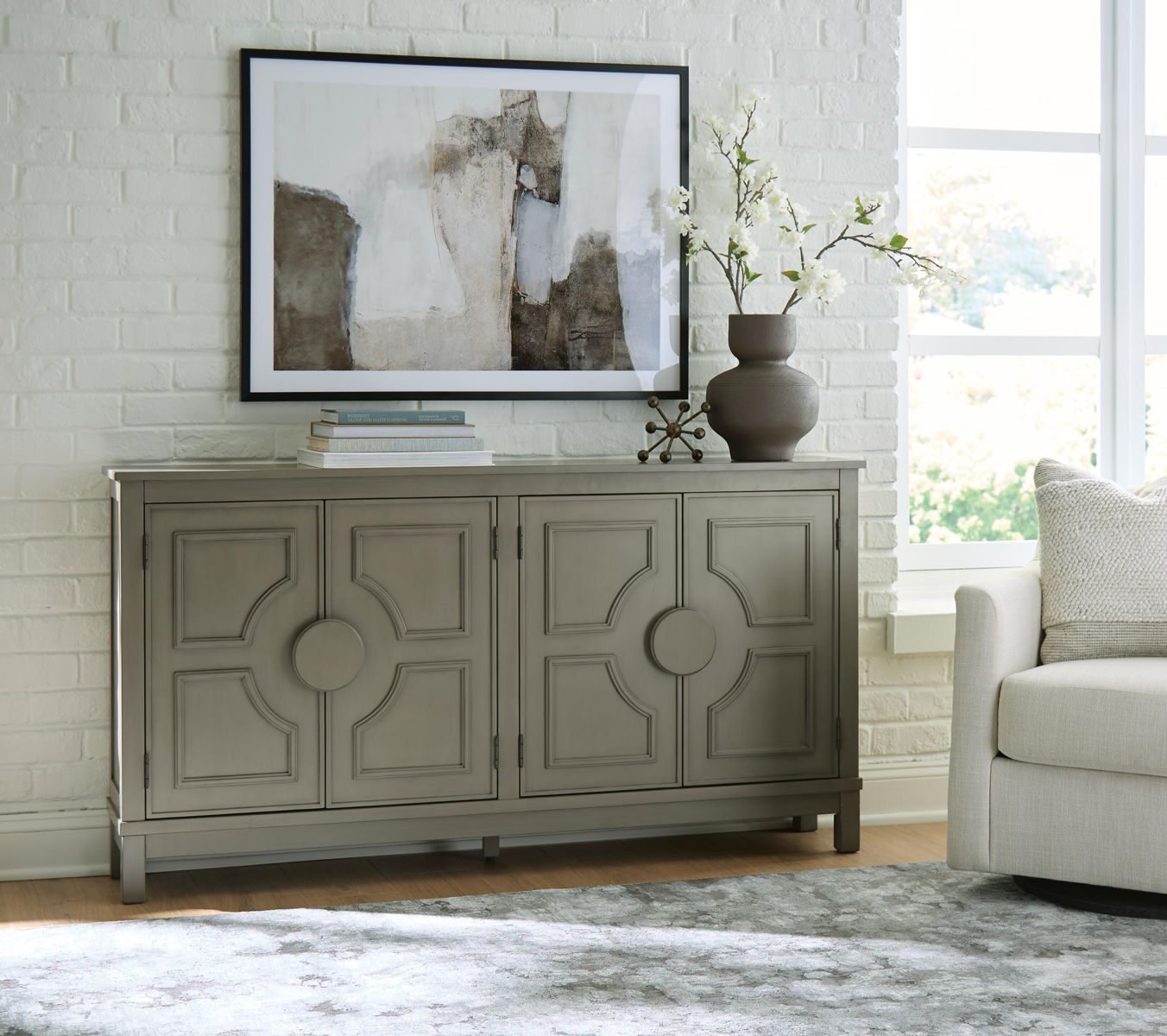 Darlock - Accent Cabinet - Warm Gray - Image 4